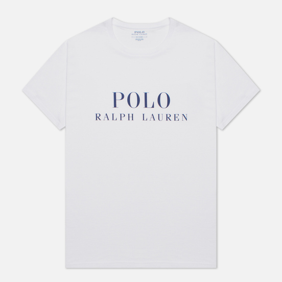 Мужская футболка Polo Ralph Lauren Crew Neck Chest Branded Sleep Top White