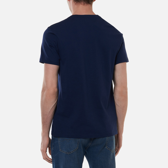 Мужская футболка Polo Ralph Lauren Crew Neck Chest Branded Sleep Top Cruise Navy