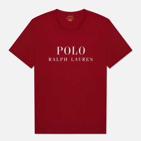 Мужская футболка Polo Ralph Lauren Crew Neck Chest Branded Sleep Top, цвет красный, размер S