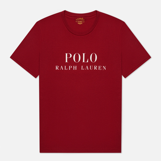 Мужская футболка Polo Ralph Lauren Crew Neck Chest Branded Sleep Top Eaton Red
