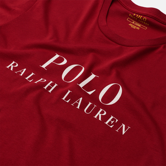 Мужская футболка Polo Ralph Lauren Crew Neck Chest Branded Sleep Top Eaton Red