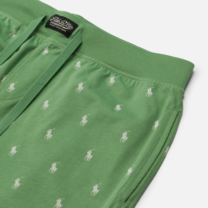 Мужские брюки Polo Ralph Lauren, цвет зелёный, размер M 714-830279-009 Jogger Sleep Bottom All Over Polo Pony - фото 2