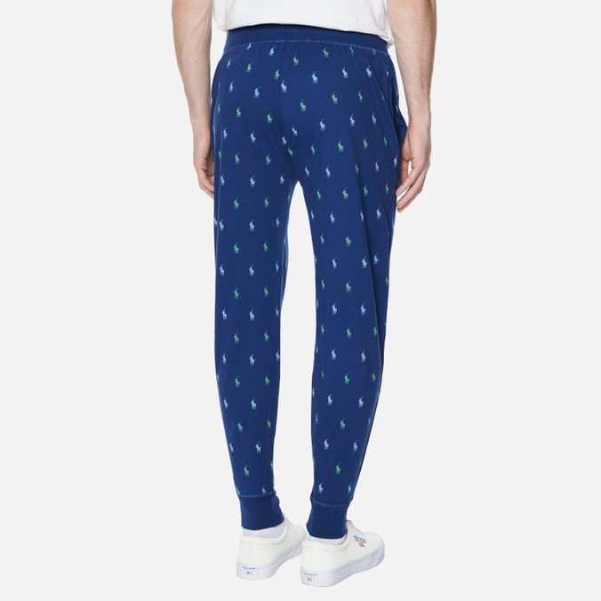 Мужские брюки Polo Ralph Lauren, цвет синий, размер S 714-830279-011 Jogger Sleep Bottom All Over Polo Pony - фото 4