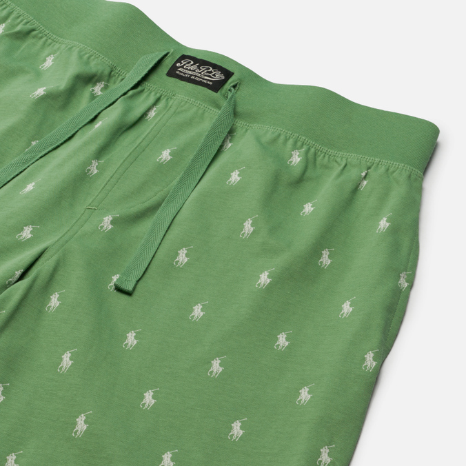 Мужские шорты Polo Ralph Lauren, цвет зелёный, размер S 714-830280-007 Slim Bottom All Over Polo Pony - фото 2