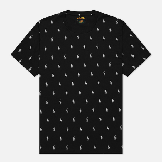 Мужская футболка Polo Ralph Lauren Crew Neck All Over Print Sleep Top Black
