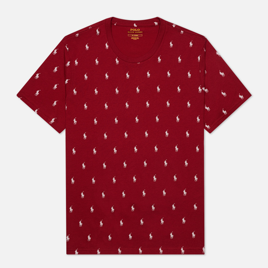 Мужская футболка Polo Ralph Lauren Crew Neck All Over Print Sleep Top Eaton Red