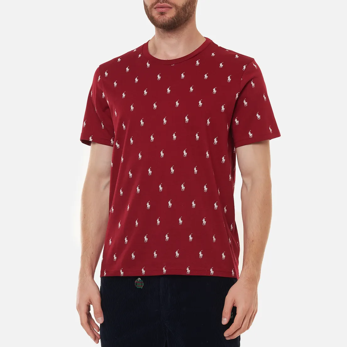 Polo Ralph Lauren Мужская футболка Crew Neck All Over Print Sleep Top
