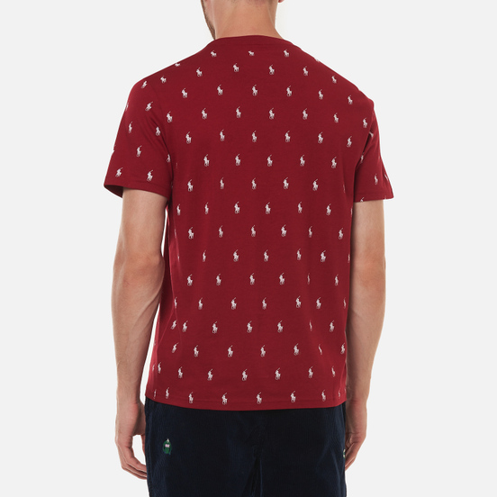 Мужская футболка Polo Ralph Lauren Crew Neck All Over Print Sleep Top Eaton Red