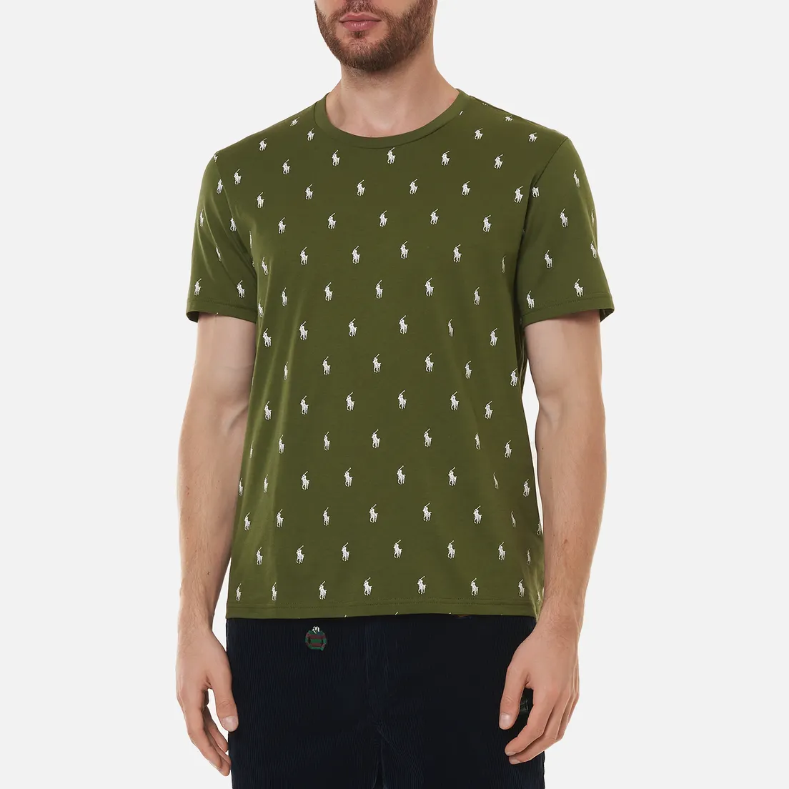 Polo Ralph Lauren Мужская футболка Crew Neck All Over Print Sleep Top