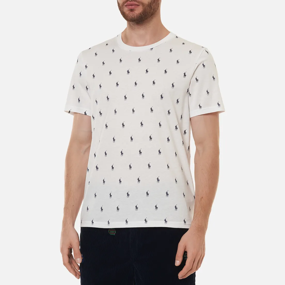 Polo Ralph Lauren Мужская футболка Crew Neck All Over Print Sleep Top