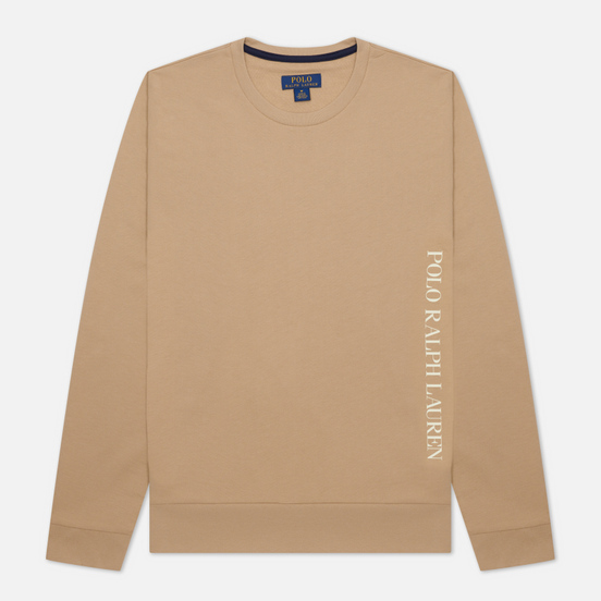 Мужской лонгслив Polo Ralph Lauren Printed Branding Crew Neck Vintage Khaki