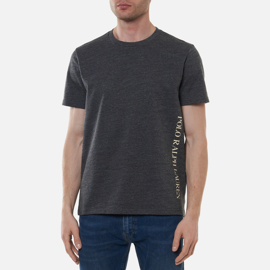 Мужская футболка Polo Ralph Lauren Printed Branding Crew Neck Charcoal Heather