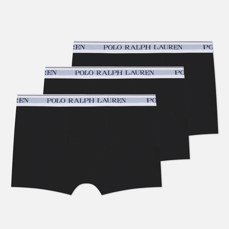 Комплект мужских трусов Polo Ralph Lauren Classic Trunk 3-Pack, цвет чёрный, размер M