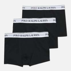 Комплект мужских трусов Polo Ralph Lauren Classic Trunk 3-Pack Black/White/White/White