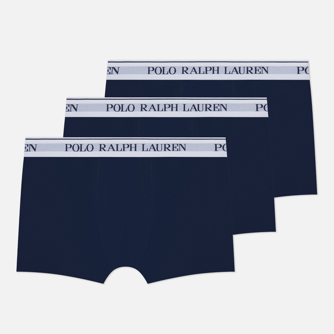 Комплект мужских трусов Polo Ralph Lauren Classic Trunk 3-Pack, цвет синий
