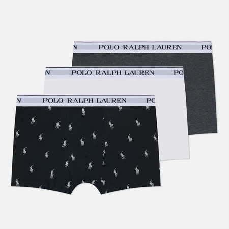 Комплект мужских трусов Polo Ralph Lauren Classic Trunk 3-Pack, цвет комбинированный, размер XXL