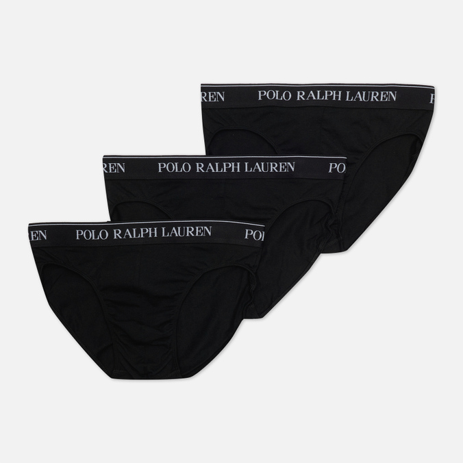 Комплект мужских трусов Polo Ralph Lauren, цвет чёрный, размер XXL 714-835884-002 BCI Cotton/Elastane Low Rise Brief 3-Pack - фото 1