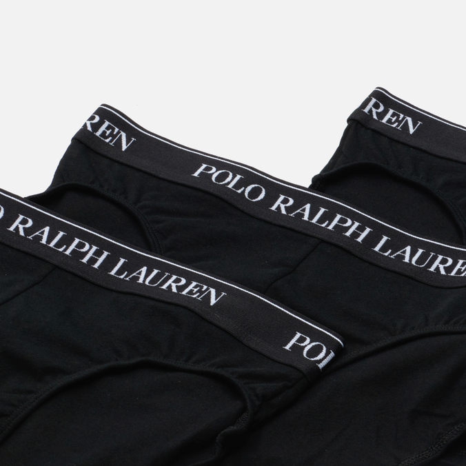 Комплект мужских трусов Polo Ralph Lauren, цвет чёрный, размер XXL 714-835884-002 BCI Cotton/Elastane Low Rise Brief 3-Pack - фото 2
