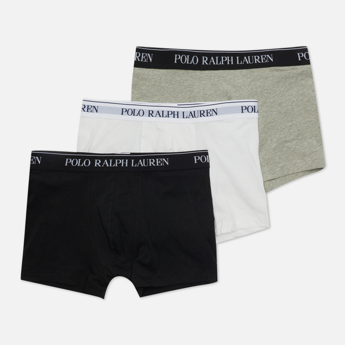 Комплект мужских трусов Polo Ralph Lauren, цвет комбинированный, размер XL 714-835885-003 BCI Cotton/Elastane Classic Trunk 3-Pack - фото 1