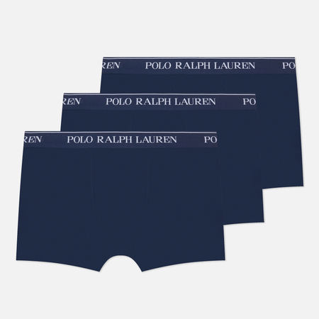 Комплект мужских трусов Polo Ralph Lauren BCI Cotton/Elastane Classic Trunk 3-Pack, цвет синий, размер S