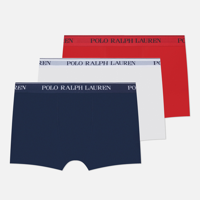 Комплект мужских трусов Polo Ralph Lauren BCI Cotton/Elastane Classic Trunk 3-Pack, цвет комбинированный