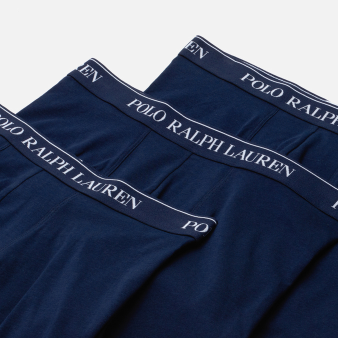 Комплект мужских трусов Polo Ralph Lauren, цвет синий, размер S 714-835887-001 BCI Cotton/Elastane Boxer Brief 3-Pack - фото 2