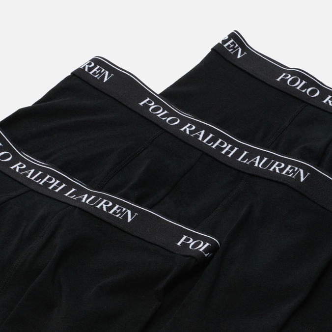 Комплект мужских трусов Polo Ralph Lauren, цвет чёрный, размер S 714-835887-002 BCI Cotton/Elastane Boxer Brief 3-Pack - фото 2