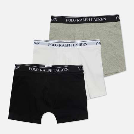Комплект мужских трусов Polo Ralph Lauren BCI Cotton/Elastane Boxer Brief 3-Pack, цвет комбинированный, размер XL