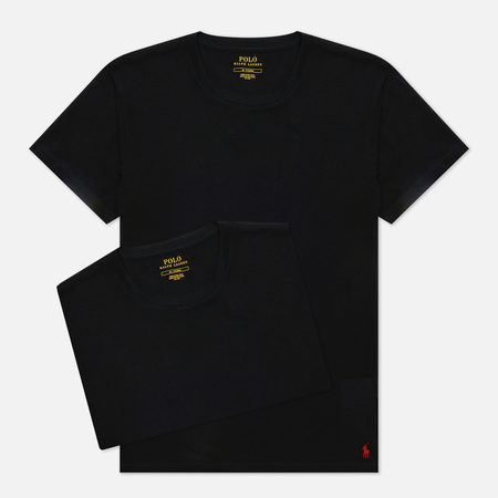 Комплект мужских футболок Polo Ralph Lauren BCI Cotton/Elastane Classic Crew Neck 2-Pack, цвет чёрный, размер L