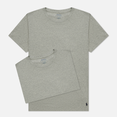 Комплект мужских футболок Polo Ralph Lauren BCI Cotton/Elastane Classic Crew Neck 2-Pack, цвет серый, размер XXL