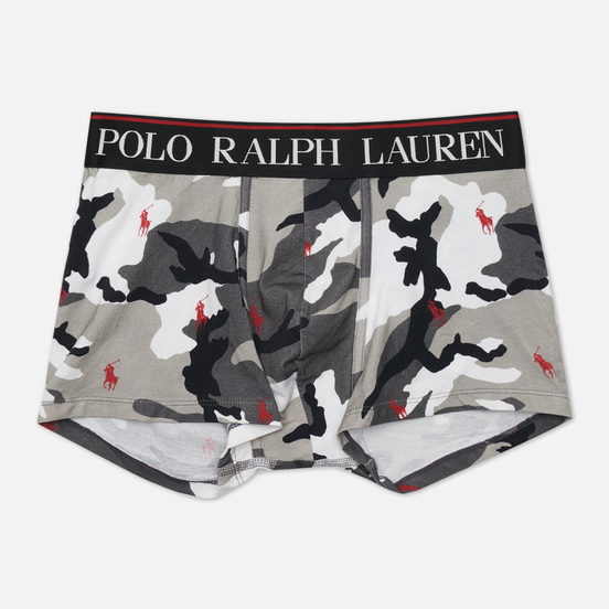 Мужские трусы Polo Ralph Lauren Print Trunk Single Grey Camo All Over Polo Pony