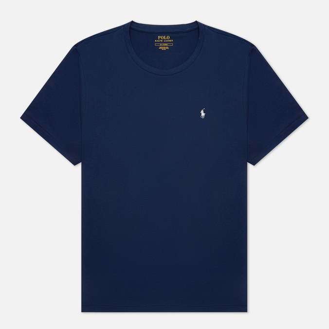 Мужская футболка Polo Ralph Lauren, цвет синий, размер L 714-844756-002 BCI Liquid Cotton Sleep Top Crew Neck - фото 1