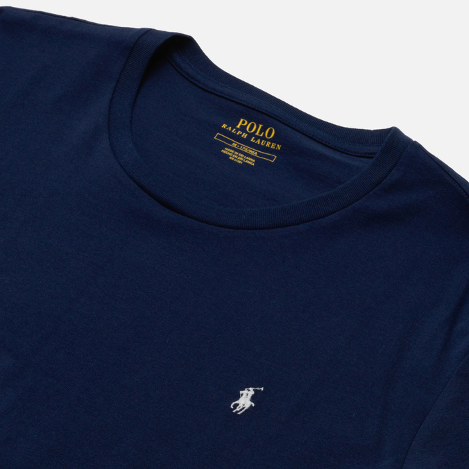 Мужская футболка Polo Ralph Lauren, цвет синий, размер L 714-844756-002 BCI Liquid Cotton Sleep Top Crew Neck - фото 2