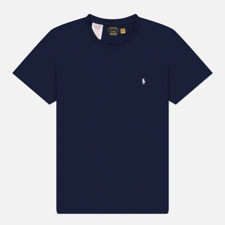 Мужская футболка Polo Ralph Lauren BCI Liquid Cotton Sleep Top Crew Neck, цвет синий, размер M