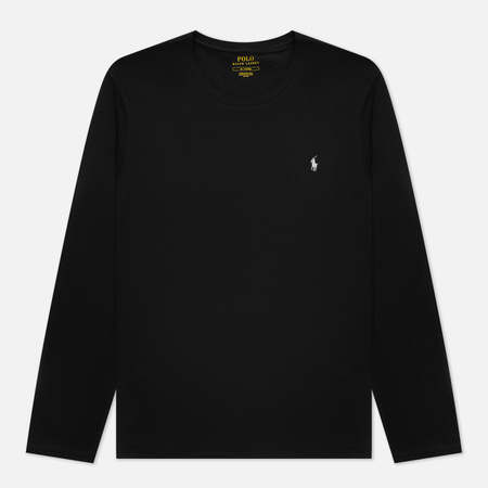 Мужской лонгслив Polo Ralph Lauren BCI Liquid Cotton Sleep Top Crew Neck, цвет чёрный, размер XXL