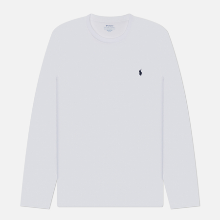 Мужской лонгслив Polo Ralph Lauren BCI Liquid Cotton Sleep Top Crew Neck, цвет белый, размер S