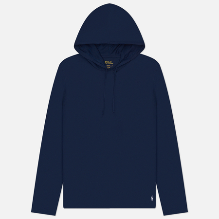 Мужской лонгслив Polo Ralph Lauren BCI Liquid Cotton Sleep Top Hoodie, цвет синий, размер S