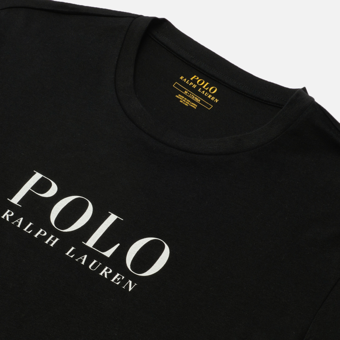 Мужской лонгслив Polo Ralph Lauren, цвет чёрный, размер L 714-862600-004 BCI Liquid Cotton Sleep Top Boxed Logo - фото 2