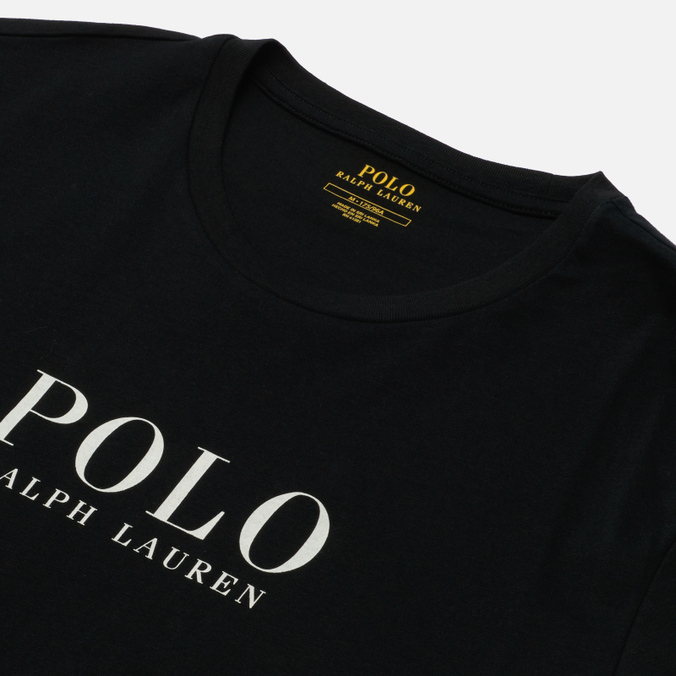 Мужская футболка Polo Ralph Lauren, цвет чёрный, размер S 714-862615-004 BCI Liquid Cotton Sleep Top Boxed Logo - фото 2