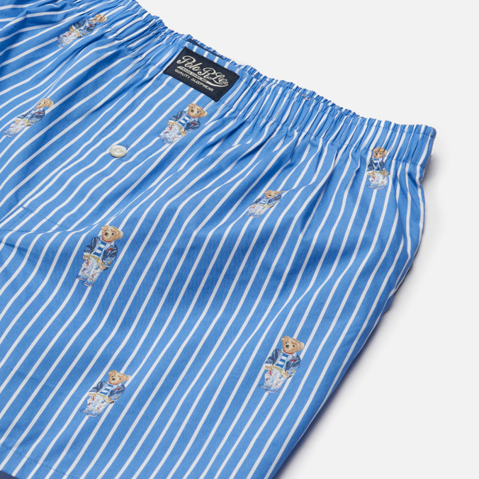 Мужские трусы Polo Ralph Lauren, цвет голубой, размер L 714-862630-002 Bear Stripe Classic Boxer Single - фото 2