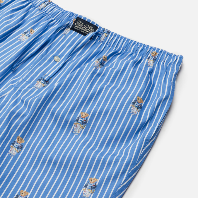 Мужские шорты Polo Ralph Lauren, цвет голубой, размер S 714-862800-001 Bear Stripe Sleep - фото 2