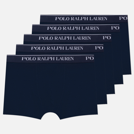 Комплект мужских трусов Polo Ralph Lauren Classic Stretch Cotton Trunk 5-Pack, цвет синий, размер M