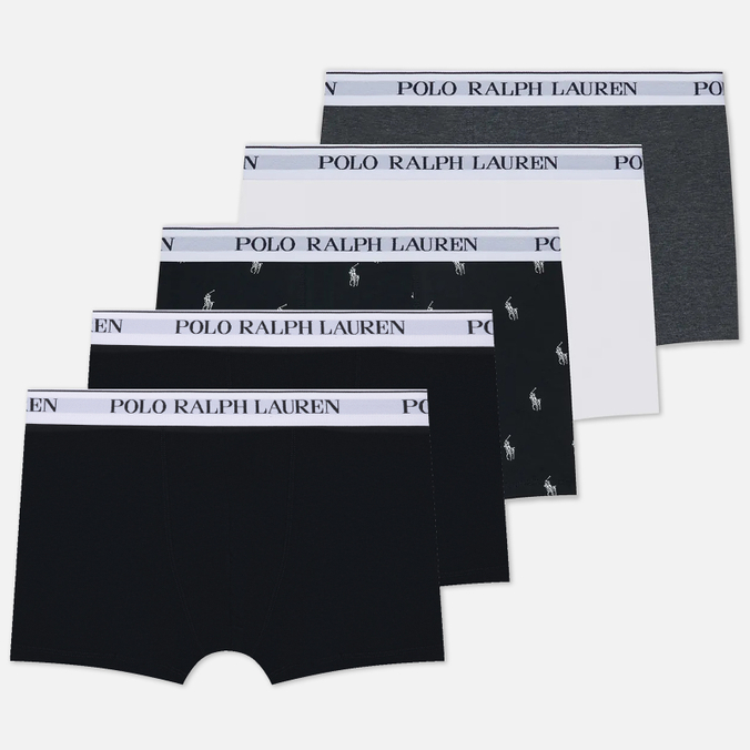 Комплект мужских трусов Polo Ralph Lauren Classic Stretch Cotton Trunk 5-Pack