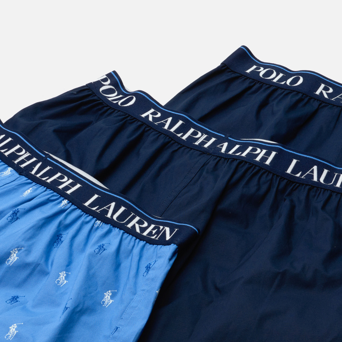 Комплект мужских трусов Polo Ralph Lauren, цвет синий, размер M 714-866472-002 Elastic Boxer 3-Pack - фото 2
