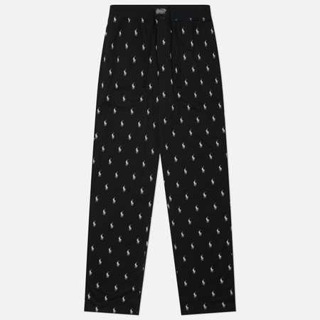 Мужские брюки Polo Ralph Lauren Signature Pony Jersey Pyjama, цвет чёрный, размер S