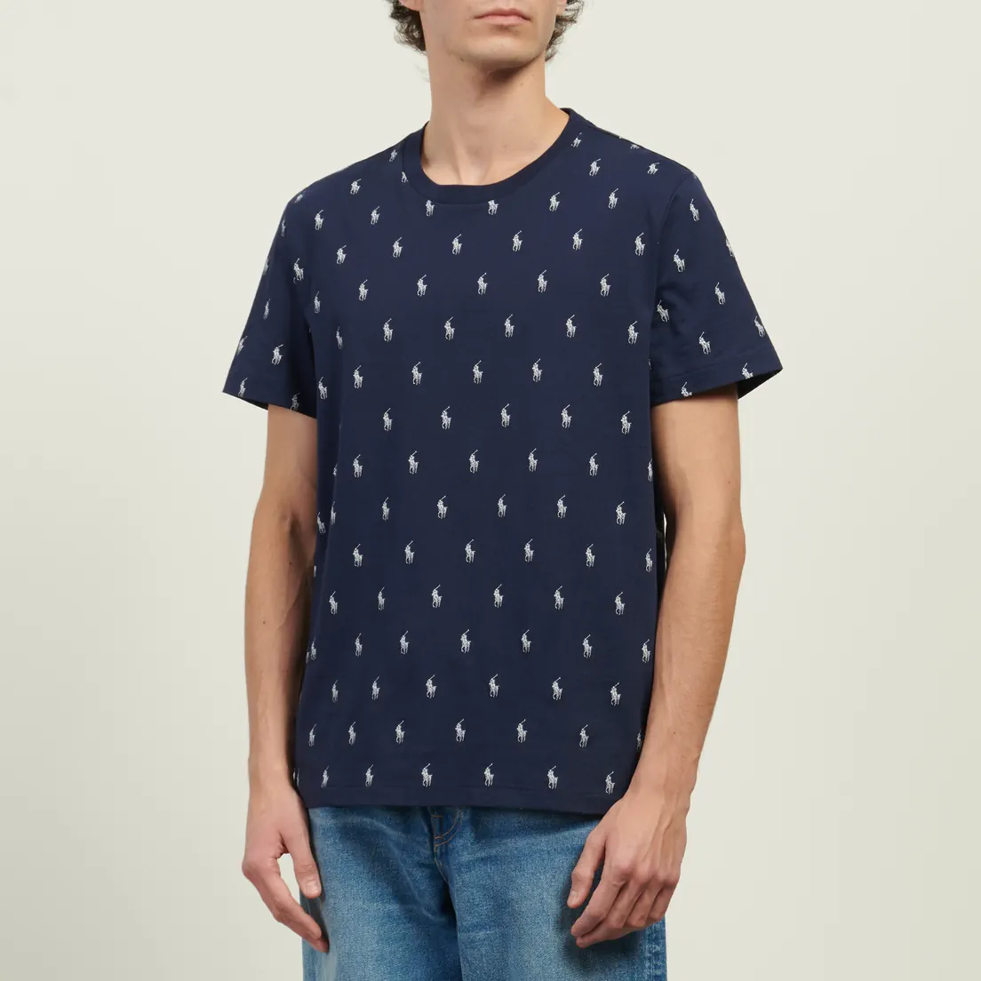 Polo Ralph Lauren Мужская футболка All Over Pony Cotton Jersey Sleep