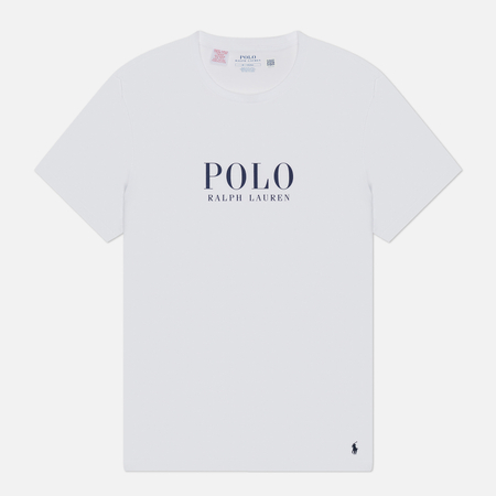 Мужская футболка Polo Ralph Lauren Logo Cotton Jersey Sleep, цвет белый, размер XL