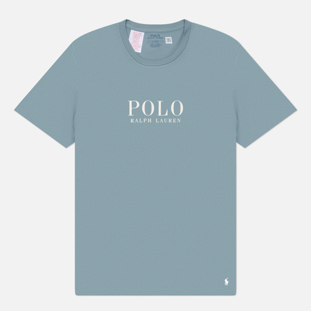 Мужская футболка Polo Ralph Lauren Logo Cotton Jersey Sleep, цвет голубой, размер M