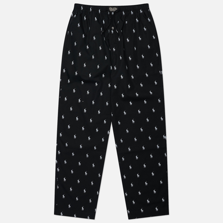 Мужские брюки Polo Ralph Lauren Signature Pony Cotton Pyjama, цвет чёрный, размер L