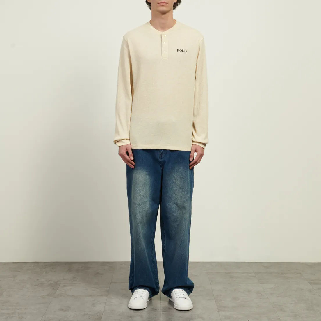 Polo Ralph Lauren Мужской лонгслив Henley Sleep Waffle